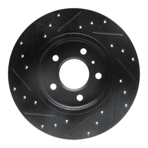 Buick Terraza Brake Rotor (1) - Rear Right - R1 Concepts - Drilled & Slotted - Black - 2005